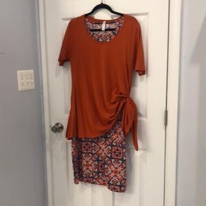 Lularoe Julia dress and perfect T